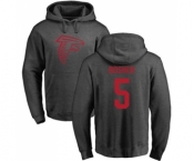 NFL Nike Atlanta Falcons #5 Matt Bosher Ash One Color Pullover Hoodie