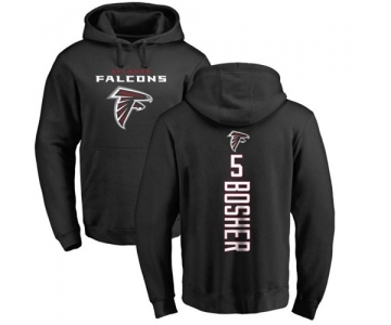 NFL Nike Atlanta Falcons #5 Matt Bosher Black Backer Pullover Hoodie