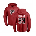 NFL Nike Atlanta Falcons #99 Terrell McClain Red Name & Number Logo Pullover Hoodie