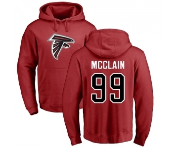 NFL Nike Atlanta Falcons #99 Terrell McClain Red Name & Number Logo Pullover Hoodie