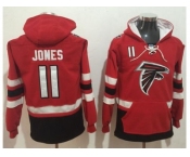 Nike Atlanta Falcons #11 Julio Jones Red Black Name & Number Pullover NFL Hoodie