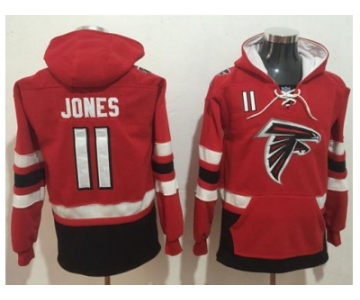 Nike Atlanta Falcons #11 Julio Jones Red Black Name & Number Pullover NFL Hoodie