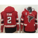 Nike Atlanta Falcons #2 Matt Ryan Red Black Name & Number Pullover NFL Hoodie