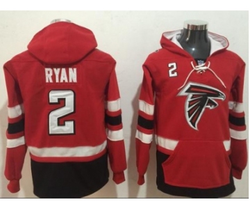 Nike Atlanta Falcons #2 Matt Ryan Red Black Name & Number Pullover NFL Hoodie