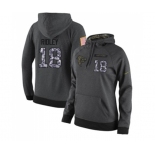 Football Women's Atlanta Falcons #18 Calvin Ridley Stitched Black Anthracite Salute to Service Player Performance Hoodie