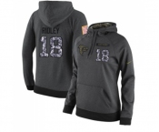 Football Women's Atlanta Falcons #18 Calvin Ridley Stitched Black Anthracite Salute to Service Player Performance Hoodie