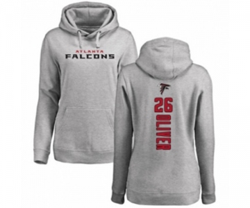 Football Women's Atlanta Falcons #26 Isaiah Oliver Ash Backer Pullover Hoodie