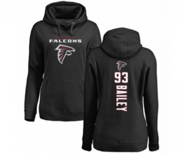 Football Women's Atlanta Falcons #93 Allen Bailey Ash Backer Pullover Hoodie