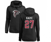 NFL Women's Nike Atlanta Falcons #27 Damontae Kazee Black Name & Number Logo Pullover Hoodie