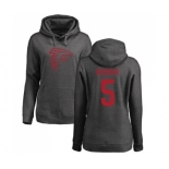 NFL Women's Nike Atlanta Falcons #5 Matt Bosher Ash One Color Pullover Hoodie