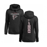 NFL Women's Nike Atlanta Falcons #5 Matt Bosher Black Backer Pullover Hoodie