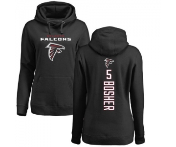 NFL Women's Nike Atlanta Falcons #5 Matt Bosher Black Backer Pullover Hoodie