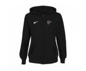 Women Atlanta Falcons Stadium Rally Full Zip Hoodie Black