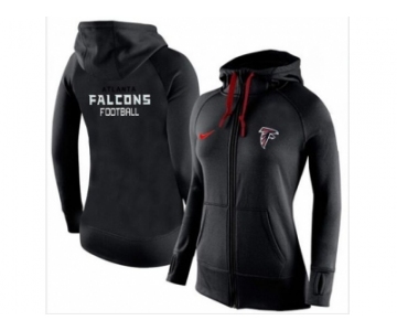 Women Nike Atlanta Falcons Full-Zip Performance Hoodie Black