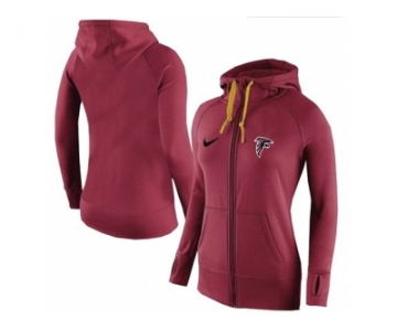 Women Nike Atlanta Falcons Full-Zip Performance Hoodie Red