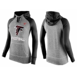 Women Nike Atlanta Falcons Performance Hoodie Grey & Black_1