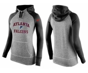 Women Nike Atlanta Falcons Performance Hoodie Grey & Black_2