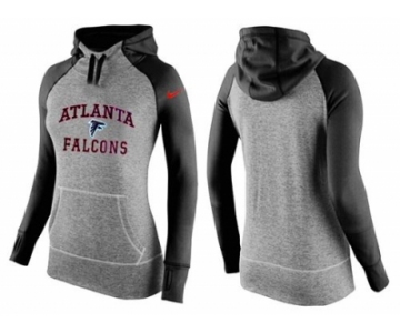 Women Nike Atlanta Falcons Performance Hoodie Grey & Black_2