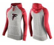 Women Nike Atlanta Falcons Performance Hoodie Grey & red-2