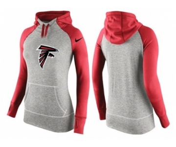 Women Nike Atlanta Falcons Performance Hoodie Grey & red-2