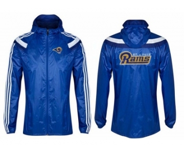 NFL St. Louis Rams dust coat trench coat windbreaker 12