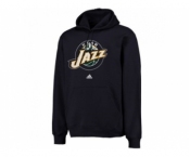 Adidas Utah Jazz Logo Pullover Navy Hoodie Sweatshirt