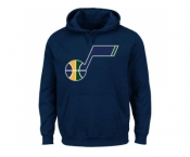 Utah Jazz Majestic Current Logo Tech Patch Navy Pullover Hoodie