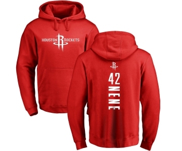 NBA Nike Houston Rockets #42 Nene Red Backer Pullover Hoodie