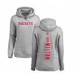 NBA Women's Nike Houston Rockets #0 De'Anthony Melton Ash Backer Pullover Hoodie