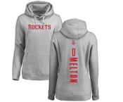 NBA Women's Nike Houston Rockets #0 De'Anthony Melton Ash Backer Pullover Hoodie