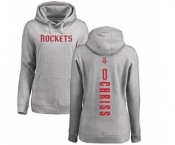 NBA Women's Nike Houston Rockets #0 Marquese Chriss Ash Backer Pullover Hoodie