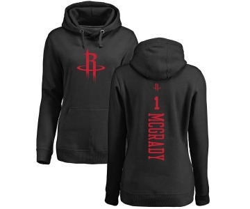 NBA Women's Nike Houston Rockets #1 Tracy McGrady Black One Color Backer Pullover Hoodie