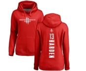 NBA Women's Nike Houston Rockets #13 James Harden Red Backer Pullover Hoodie