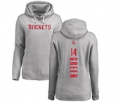 NBA Women's Nike Houston Rockets #14 Gerald Green Ash Backer Pullover Hoodie