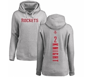 NBA Women's Nike Houston Rockets #2 Brandon Knight Ash Backer Pullover Hoodie