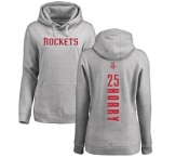 NBA Women's Nike Houston Rockets #25 Robert Horry Ash Backer Pullover Hoodie