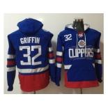 Los Angeles Clippers #32 Blake Griffin Blue Name & Number Pullover NBA Hoodie