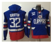 Los Angeles Clippers #32 Blake Griffin Blue Name & Number Pullover NBA Hoodie