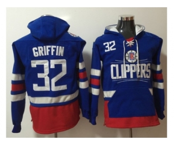 Los Angeles Clippers #32 Blake Griffin Blue Name & Number Pullover NBA Hoodie