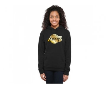 Women''s Los Angeles Lakers Gold Collection Pullover Hoodie Black