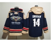 Men's New Orleans Pelicans #14 Brandon Ingram Navy Ageless Must-Have Lace-Up Pullover Hoodie