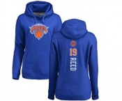 NBA Women's Nike New York Knicks #19 Willis Reed Royal Blue Backer Pullover Hoodie