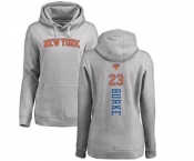 NBA Women's Nike New York Knicks #23 Trey Burke Ash Backer Pullover Hoodie