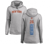 NBA Women's Nike New York Knicks #26 Mitchell Robinson Ash Backer Pullover Hoodie