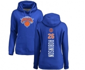 NBA Women's Nike New York Knicks #26 Mitchell Robinson Royal Blue Backer Pullover Hoodie