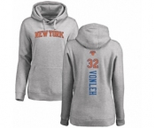 NBA Women's Nike New York Knicks #32 Noah Vonleh Ash Backer Pullover Hoodie