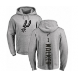 NBA Nike San Antonio Spurs #1 Lonnie Walker Ash Backer Pullover Hoodie