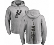 NBA Nike San Antonio Spurs #1 Lonnie Walker Ash Backer Pullover Hoodie