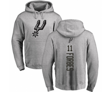 NBA Nike San Antonio Spurs #11 Bryn Forbes Ash Backer Pullover Hoodie