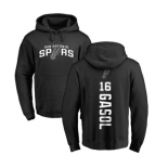 NBA Nike San Antonio Spurs #16 Pau Gasol Black Backer Pullover Hoodie